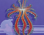 Titel: -- Jellyfish -- , Abstrakte Qualle in Lila und Orange
