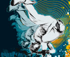 Titel: -- Breakdancer -- , Breakdancer mit Graffiti-Style und Design