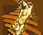 Titel: -- Queen of passion -- , Feminine nude, seventies lounge style